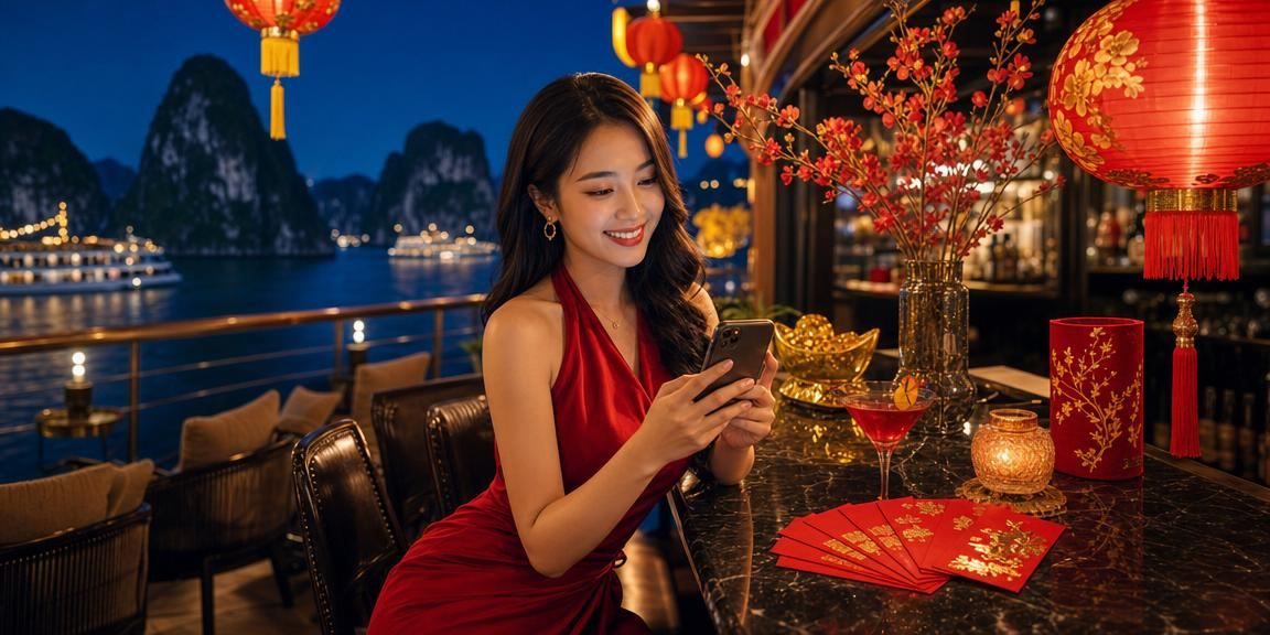 Người dùng nhận phong bao lì xì khuyến mãi tại Hạ Long